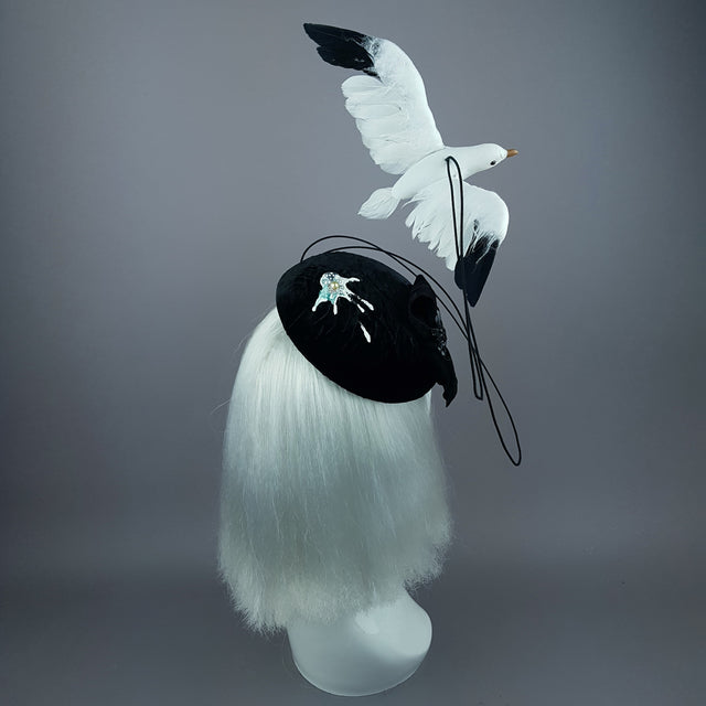 "Lucky" Quirky Chic Seagull Poop Fascinator Hat