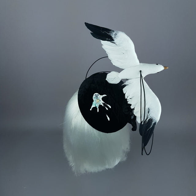 "Lucky" Quirky Chic Seagull Poop Fascinator Hat