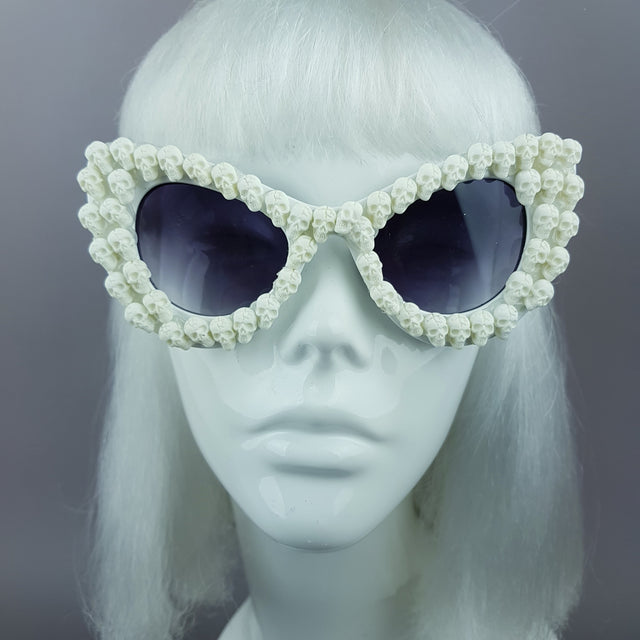 "DeadCute" White Skull Sunglasses