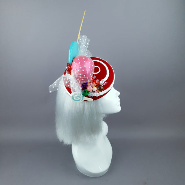 "Caramelo" Candy Sweets Glitter Fascinator Hat