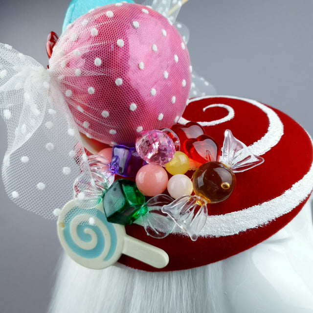 "Caramelo" Candy Sweets Glitter Fascinator Hat