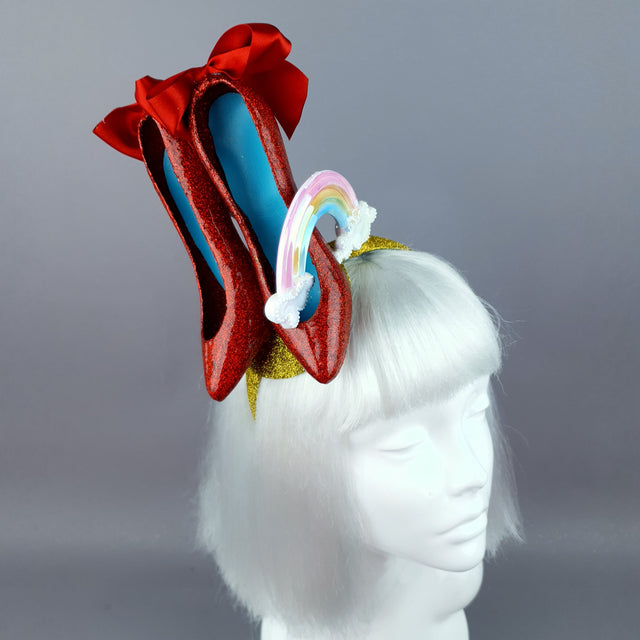 "Over the Rainbow" Wizard of Oz, Ruby Slippers Headpiece