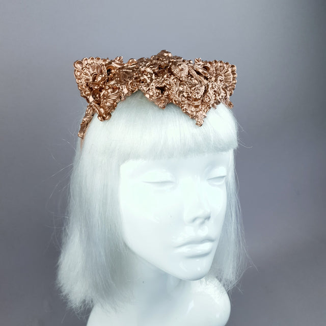 "Faline" Copper Filigree Cat Ear Headpiece