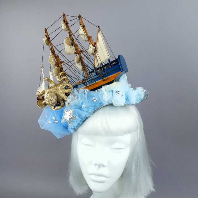 "Marine" Ship, Tulle & Octopus Headdress
