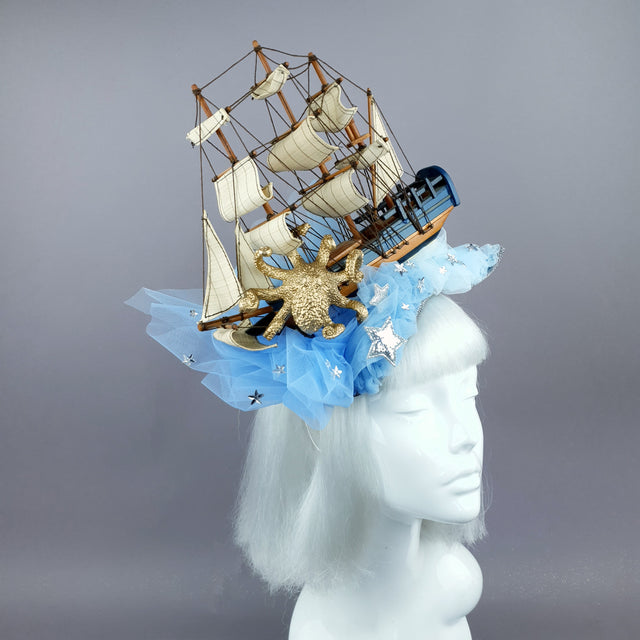 "Marine" Ship, Tulle & Octopus Headdress