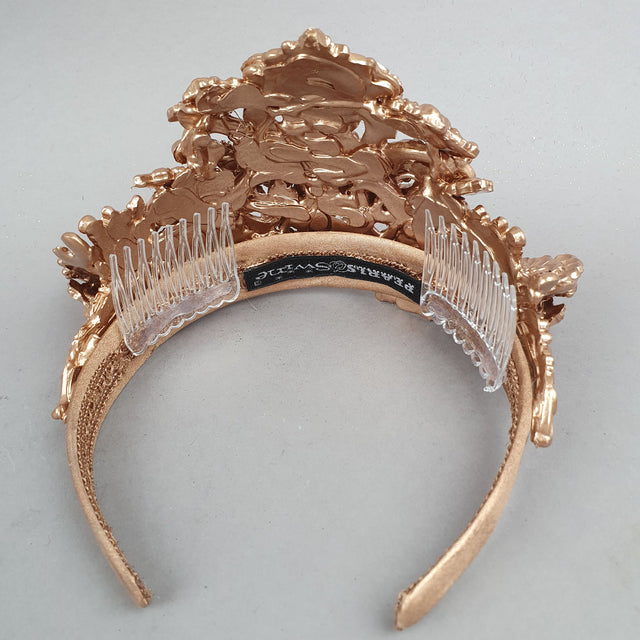 "Faline" Copper Filigree Cat Ear Headpiece