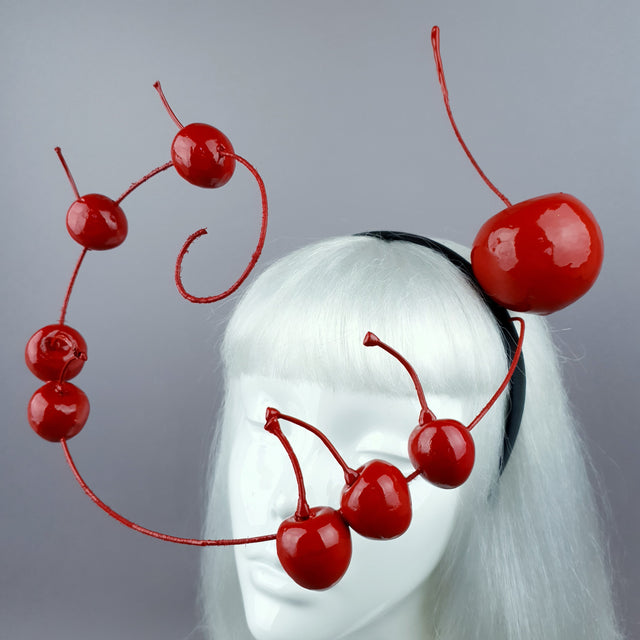 "Kirsche" Giant Red Cherry Headpiece
