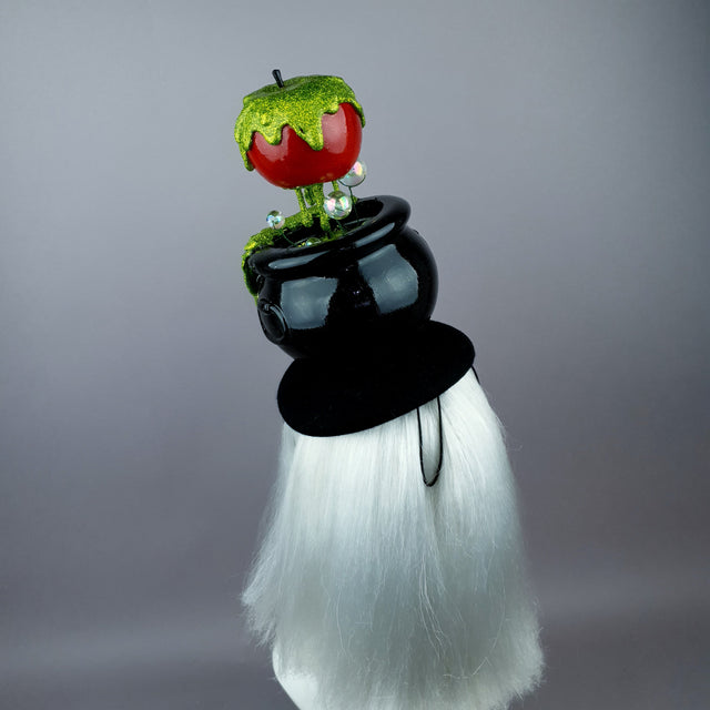 "Bite" Kitsch Glitter Poison Apple Fascinator Hat