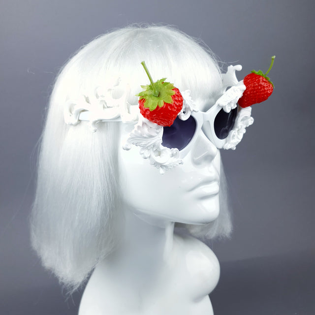 "Sahne" Strawberries & Cream Filigree Sunglasses
