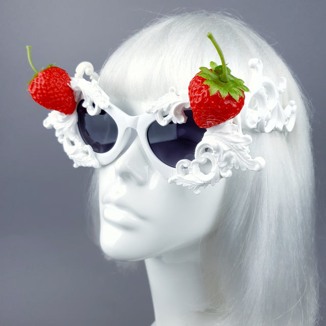 "Sahne" Strawberries & Cream Filigree Sunglasses
