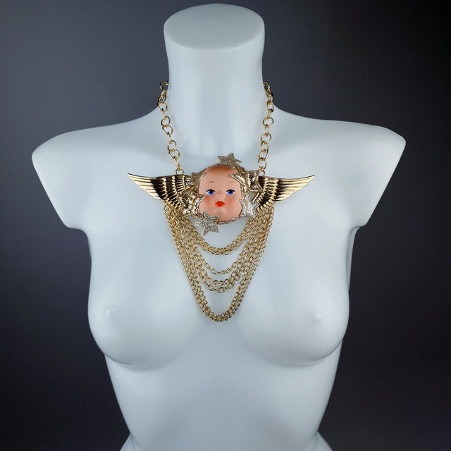 "Sanctus" Cherub DollFace Necklace
