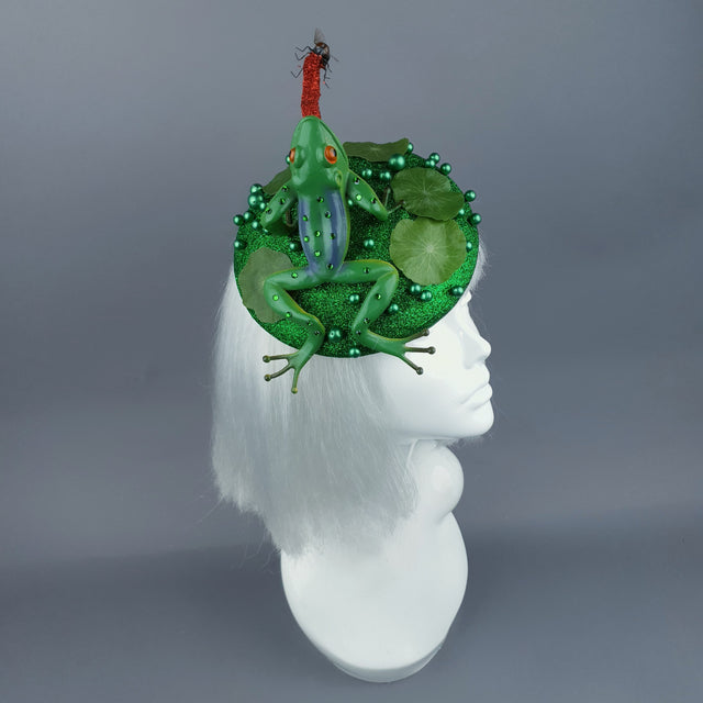 "Prince Charming" Frog & Fly Fascinator Hat