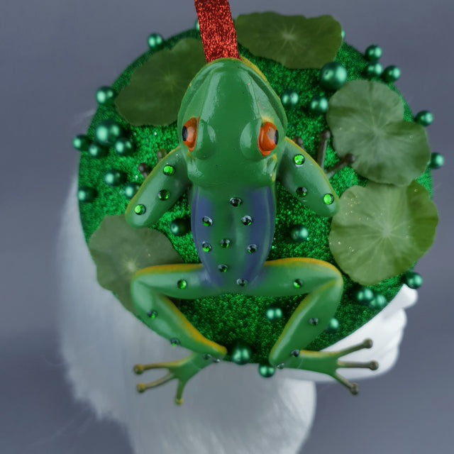 "Prince Charming" Frog & Fly Fascinator Hat