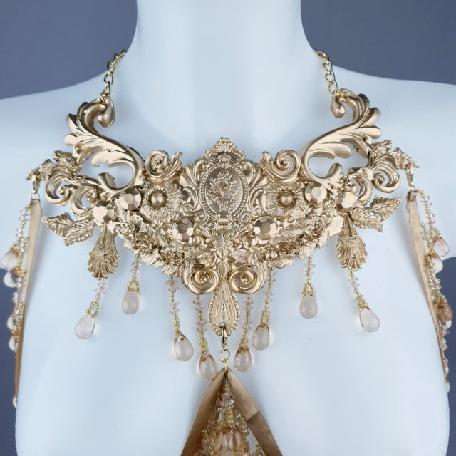 "Althea" Gold Filigree & Beading Body Jewellery