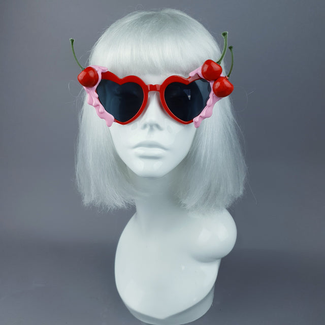 "Lolita" Cherry Pink Frosting Red Sunglasses
