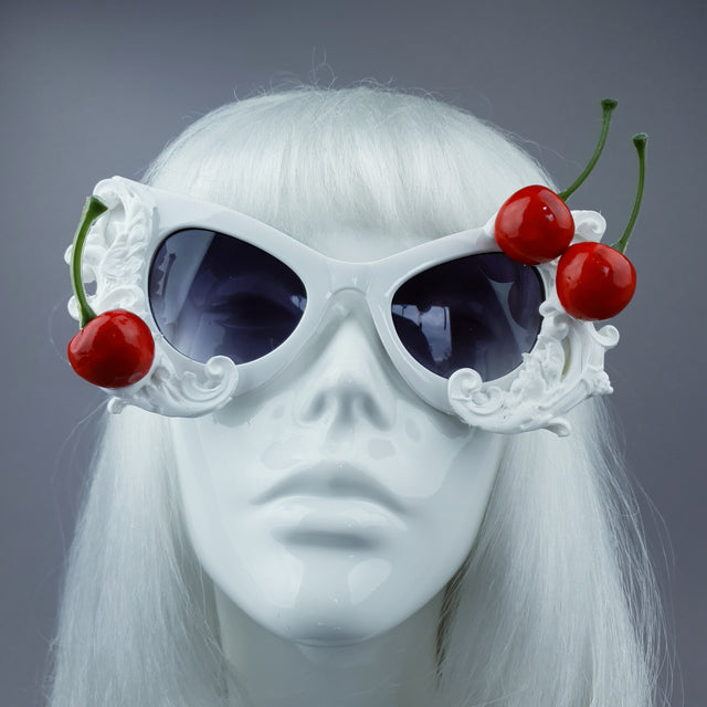 "Crème"
Cherries & Cream White Catseye Sunglasses