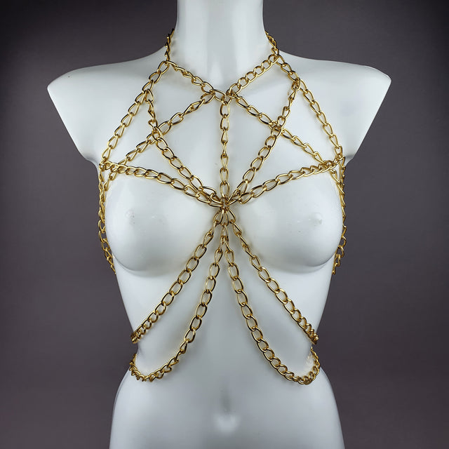 "Aspasia" Gold Chain Jewellery Harness