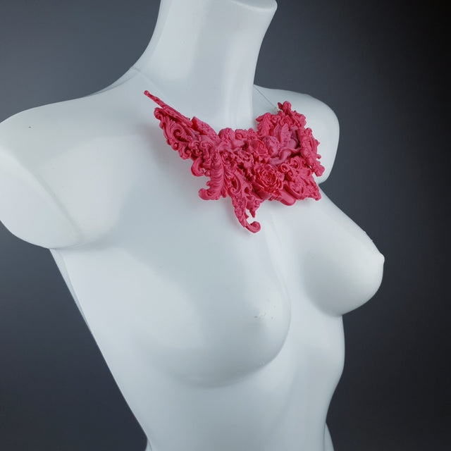 "Isidora" Pink Filigree Necklace