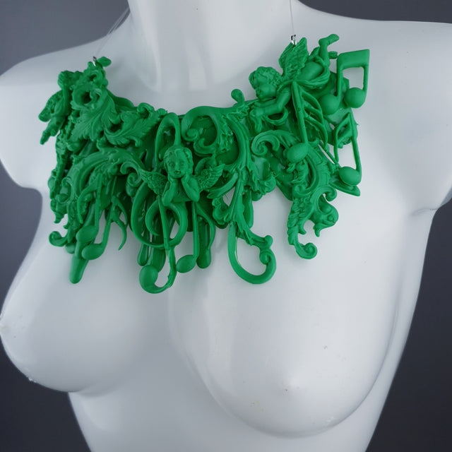 "Aelia" Green Filigree Necklace
