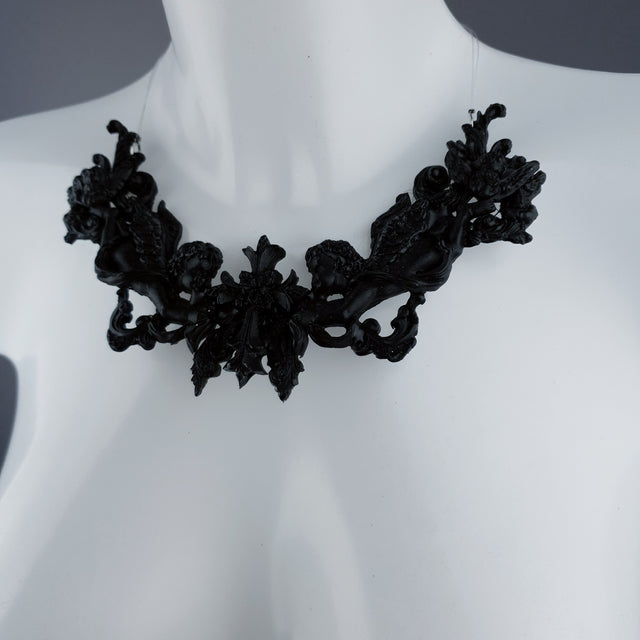 "Evilasius" Black Filigree Necklace