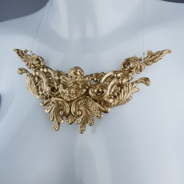"Anysia" Gold Filigree Necklace