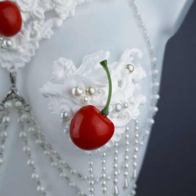 "Budino" Cherry & Cream  Filigree & Jewellery Harness with Pasties