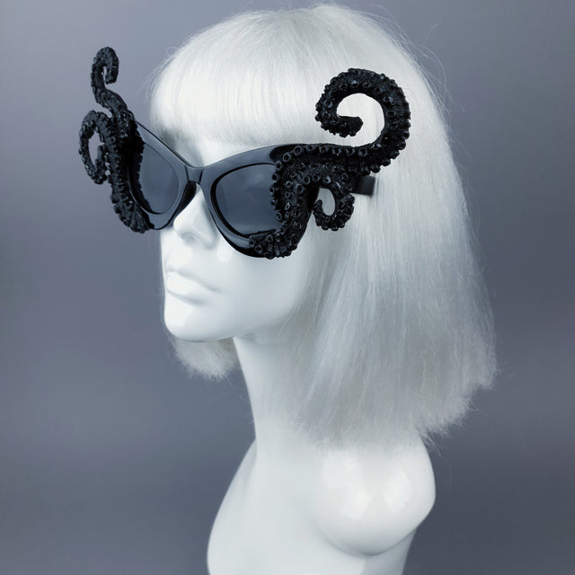"Ursula" Black Octopus Kraken Tentacle Sunglasses