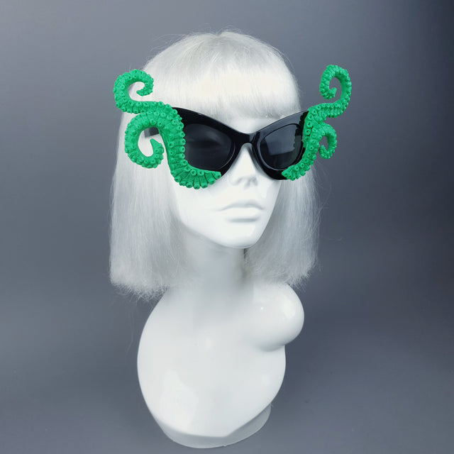 "Ursula" Green Octopus Kraken Tentacle Sunglasses