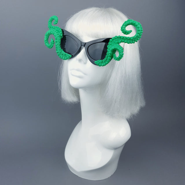 "Ursula" Green Octopus Kraken Tentacle Sunglasses