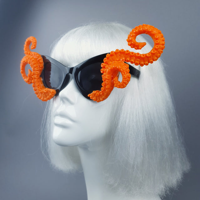 "Ursula" Orange Octopus Kraken Tentacle Sunglasses