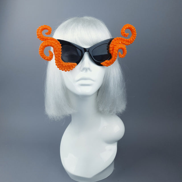 "Ursula" Orange Octopus Kraken Tentacle Sunglasses