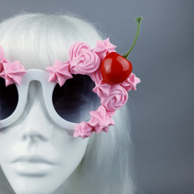 "Fondant" Pastel Pink Frosting Icing Cherry Sunglasses