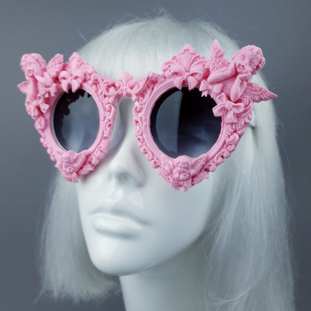 "Bellerose" Pastel Pink Filigree & Cherub Sunglasses