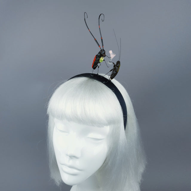 "Bottoms Up!" Cochroach & Cocktail Insect Headband