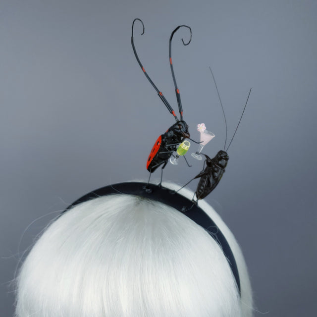"Bottoms Up!" Cochroach & Cocktail Insect Headband