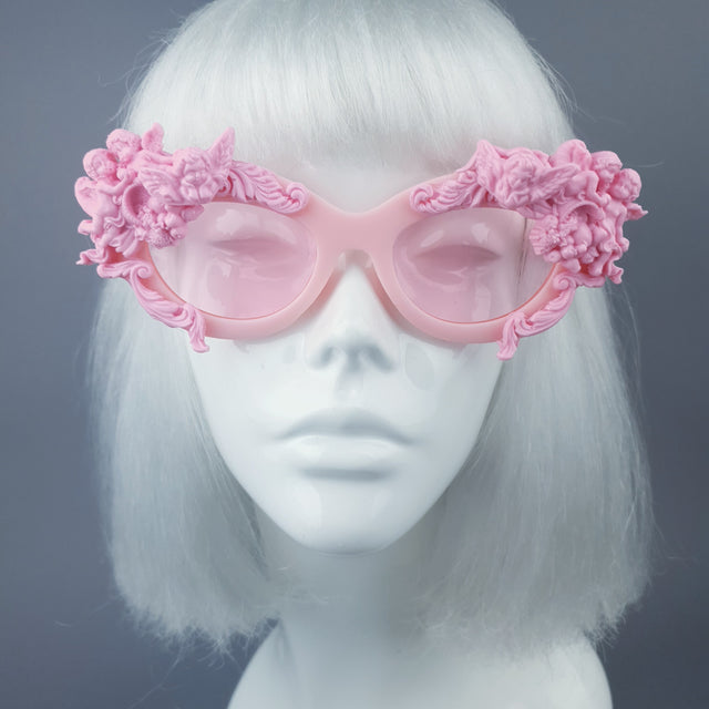 "Azrael" Pastel Pink Cherub & Filigree Sunglasses