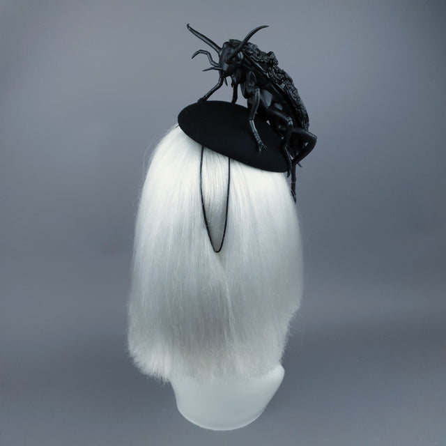 "The Summoner" Giant Filigree Cockroach Fascinator Hat