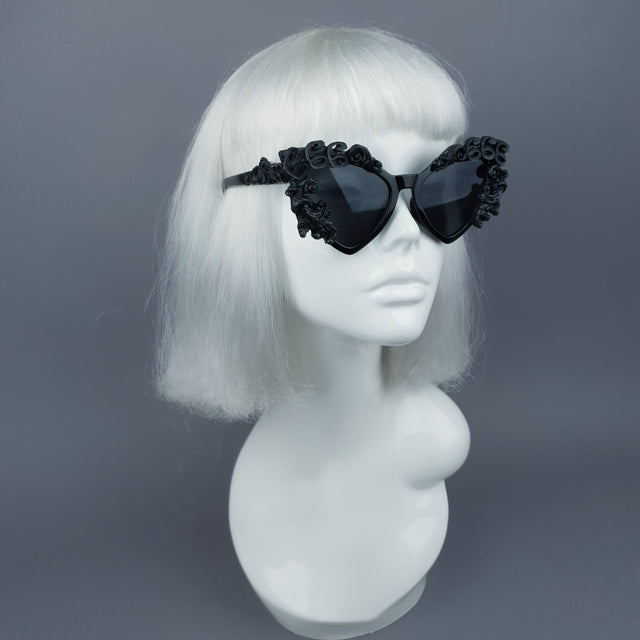 "Conspiracy" Black Filigree 666 Sunglasses