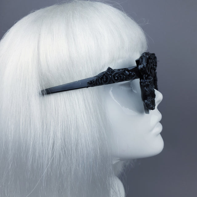 "Conspiracy" Black Filigree 666 Sunglasses