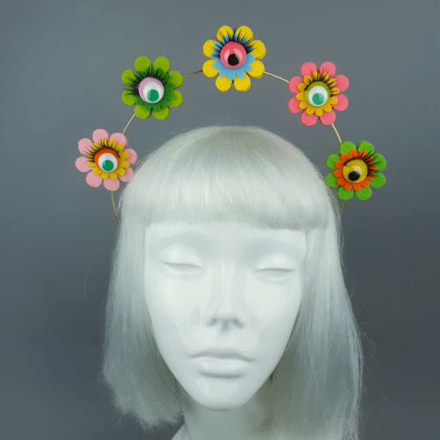 Colourful Flower & Eyes Halo Headpiece