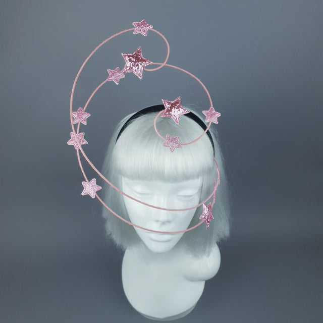 "Ziegfeld" Pink Stars Headband