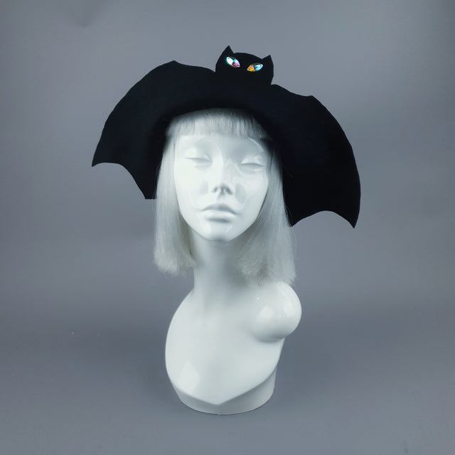 "Gotham" Black Bat Hat