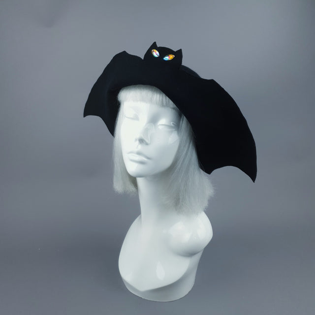 "Gotham" Black Bat Hat