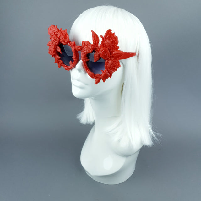 "Amour Sombre" Red Roses Sunglasses