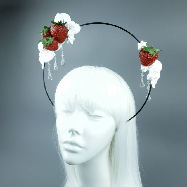 "Yumi" Strawberry & Cream Beading Halo