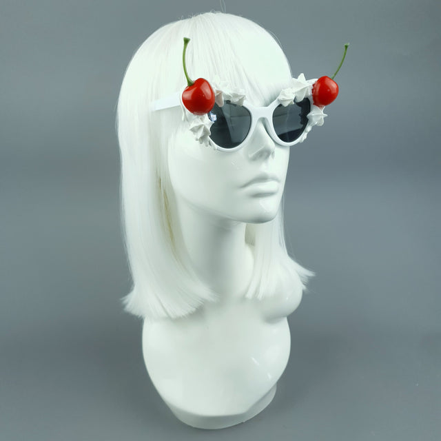 "Bimi" White Frosting Icing Cherry Sunglasses