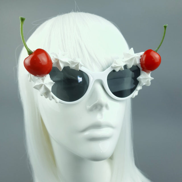 "Bimi" White Frosting Icing Cherry Sunglasses