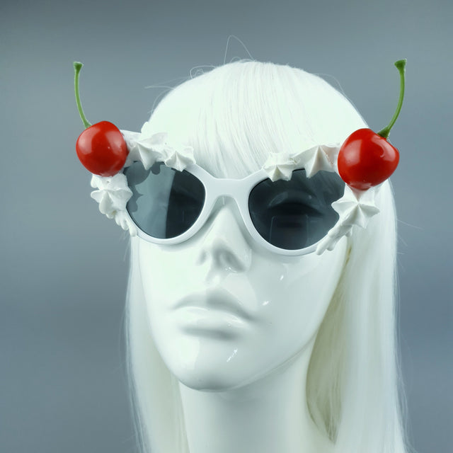 "Bimi" White Frosting Icing Cherry Sunglasses