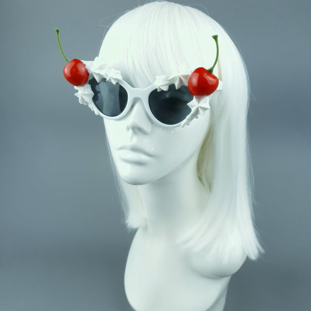 "Bimi" White Frosting Icing Cherry Sunglasses