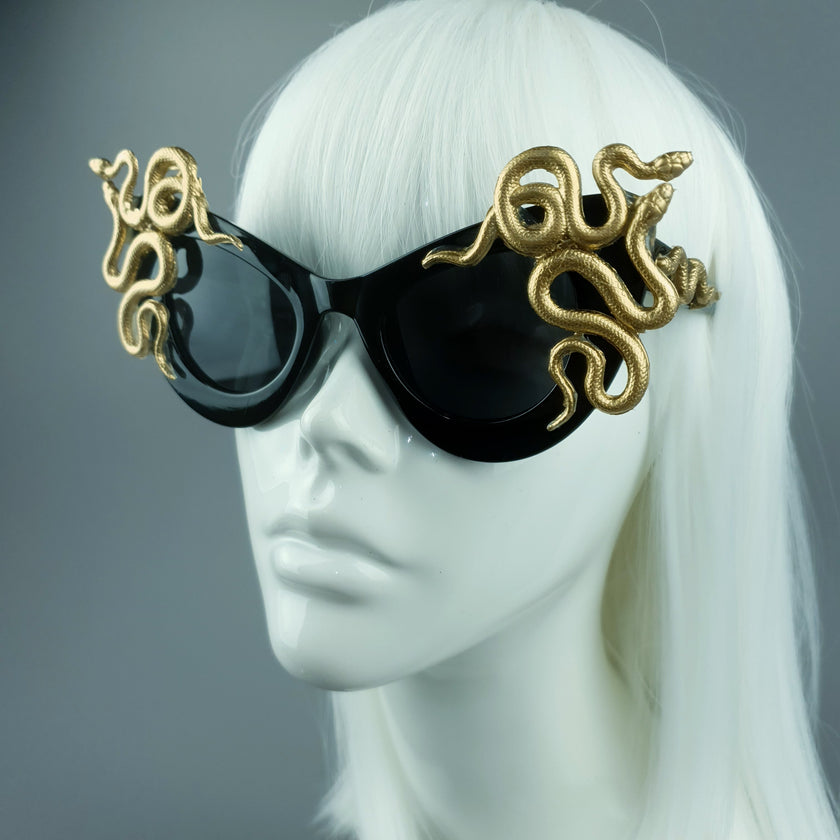 medusa glasses gold